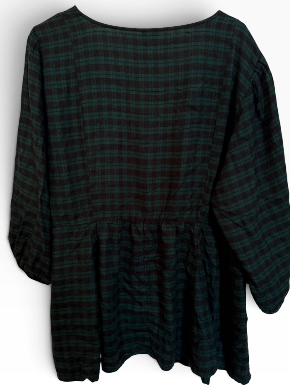 torrid Fit and Flare Softest Flannel Dark Green and Black Plaid Button Down Top - Picture 5 of 8